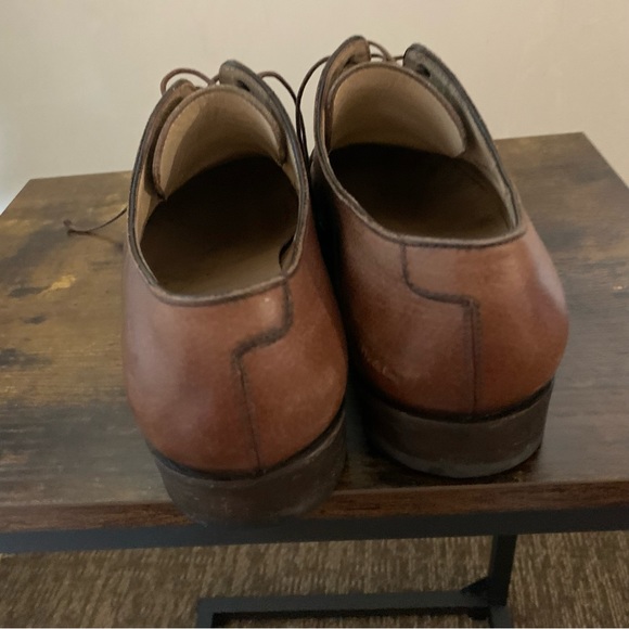FERRAGAMO men’s brown apron toe lace up oxfords size 7&1/2 main image 5